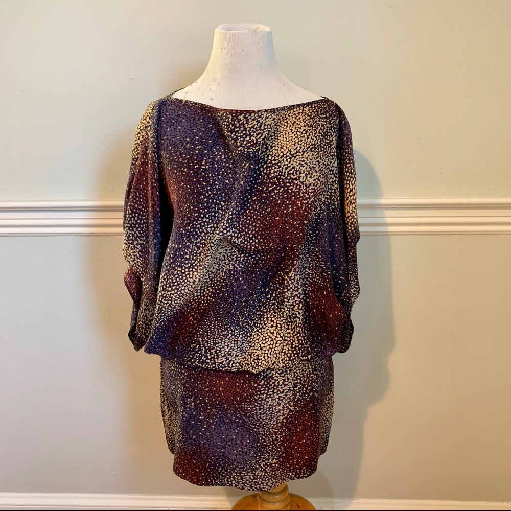 Parker brown dotted dress